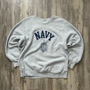 Vintage 90s Naval Academy Navy Pro Weave Sweatshirt Size XL